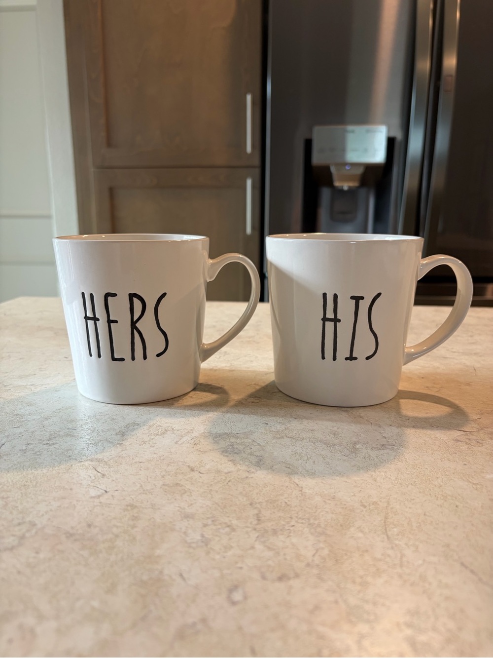 Rae Dunn His and Her 16oz coffee mugs